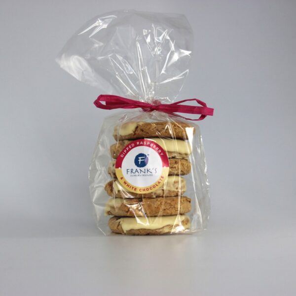 Franks Dipped Raspberry and White Chocolate Oaties